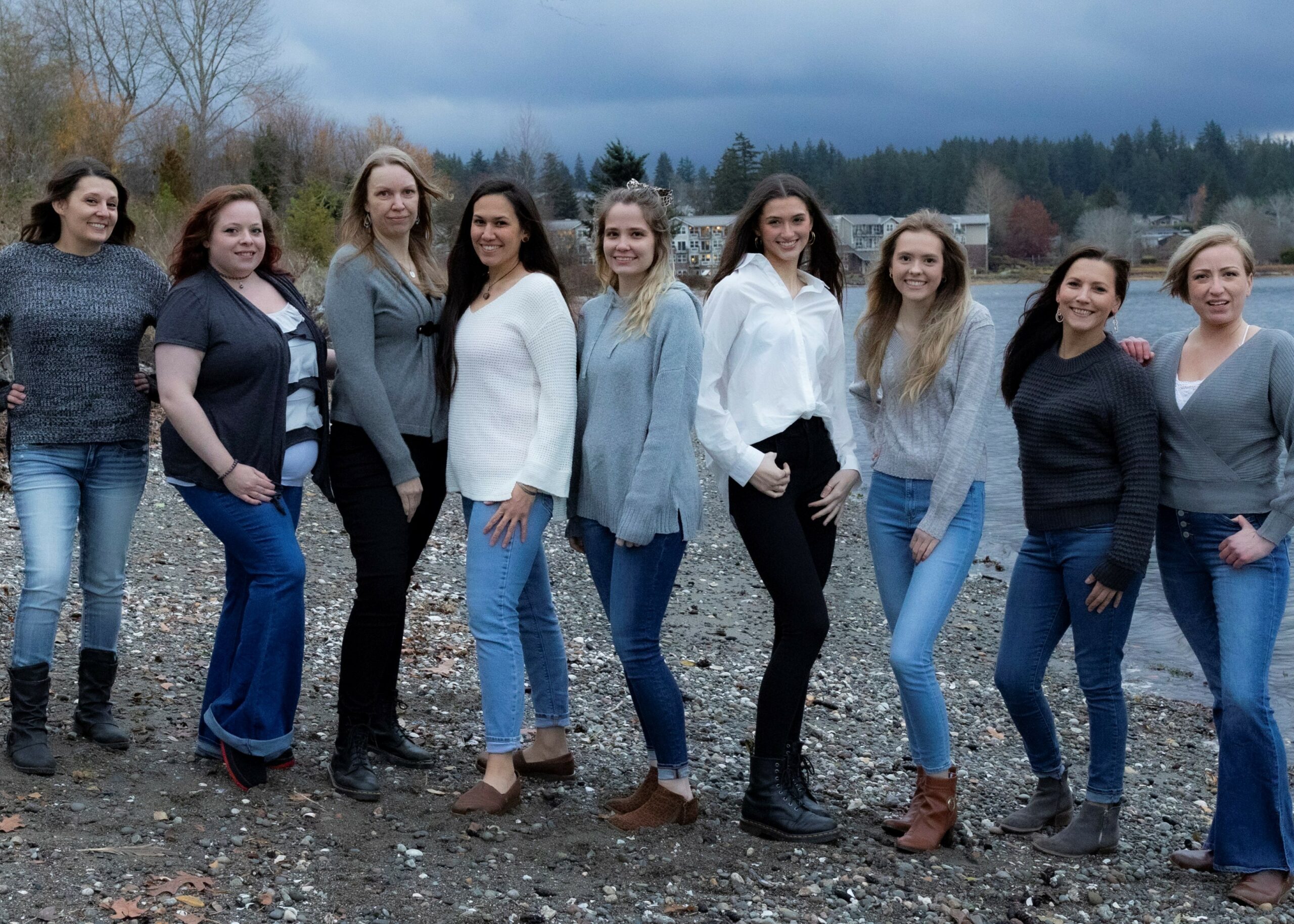 Assistant team on the beach in Kitsap County